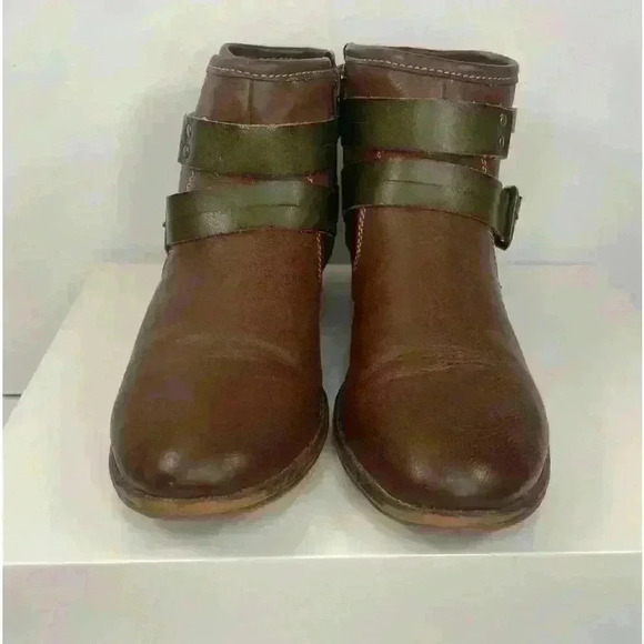 ROXY vintage boho Jensen Ankle Boots Women Size 6.5 Brown With Zipper - Picture 7 of 15